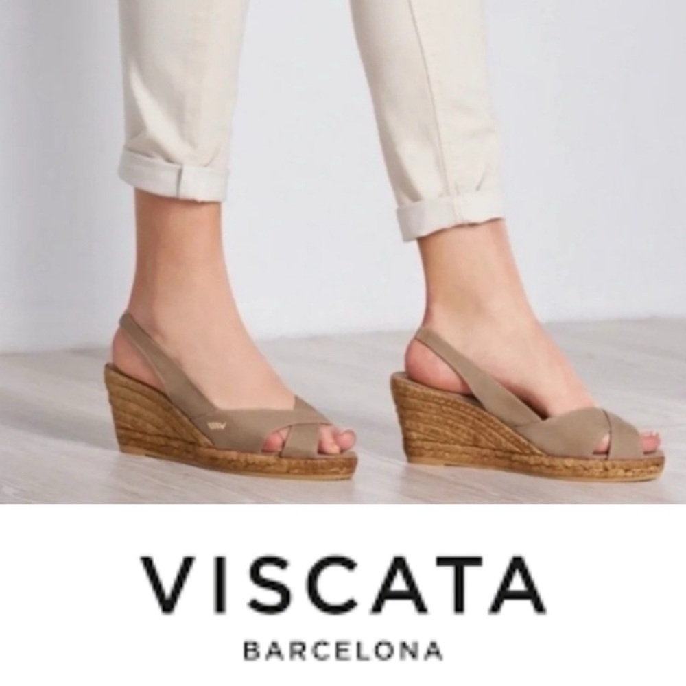 Viscata Barcelona Calella Wedge Canvas Sandals